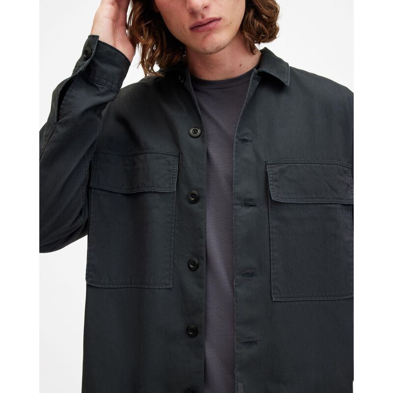 AllSaints Sanpha Relaxed Fit Herringbone Shirt image number 2